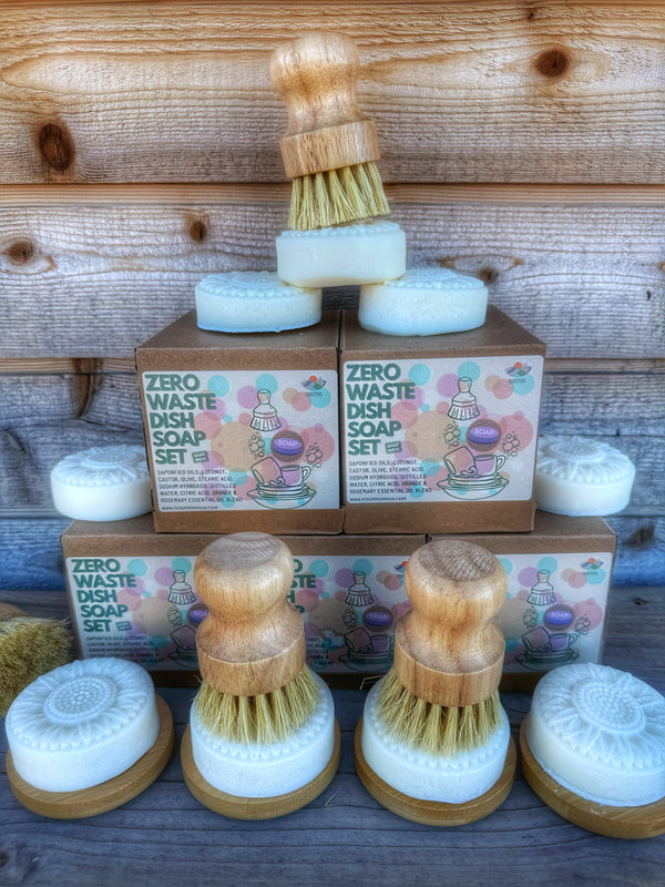 Zero Waste Dish Washing Soap Bar Box Set