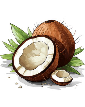 Coconut cracked open