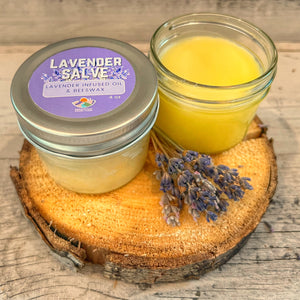 Lavender slave in glass jar